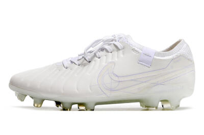 Nike Tiempo Legend 10 Elite FG Low-Tops Football Boots - White/Purple