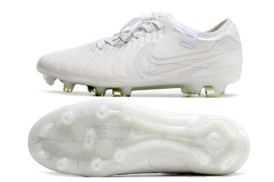 Nike Tiempo Legend 10 Elite FG Low-Tops Football Boots - White/Purple