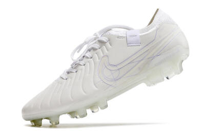 Nike Tiempo Legend 10 Elite FG Low-Tops Football Boots - White/Purple