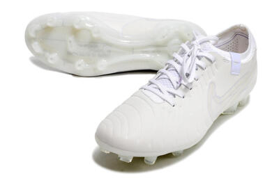 Nike Tiempo Legend 10 Elite FG Low-Tops Football Boots - White/Purple