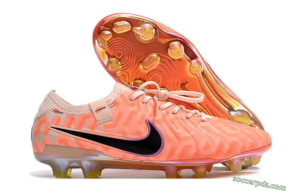 Nike Tiempo Legend 10 Elite FG Low-Tops Football Boots - Pink/Black 1