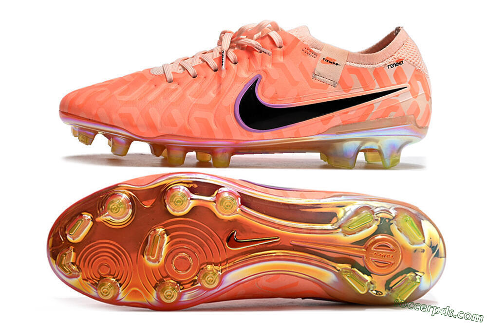 Nike Tiempo Legend 10 Elite FG Low-Tops Football Boots - Pink/Black 0