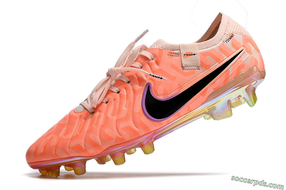 Nike Tiempo Legend 10 Elite FG Low-Tops Football Boots - Pink/Black 5