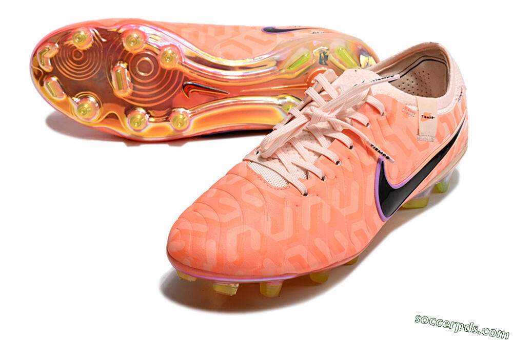 Nike Tiempo Legend 10 Elite FG Low-Tops Football Boots - Pink/Black 3
