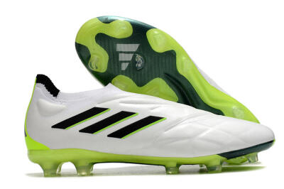 Adidas Copa Pure+ FG Low-Tops Football Boots - White/Black/Green