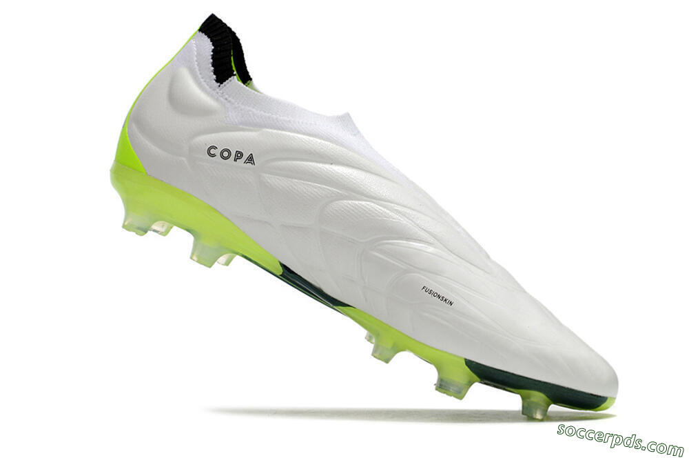 Adidas Copa Pure+ FG Low-Tops Football Boots - White/Black/Green 4