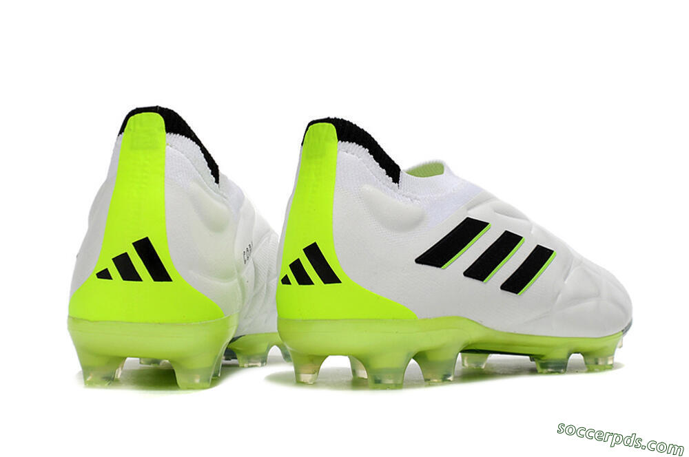 Adidas Copa Pure+ FG Low-Tops Football Boots - White/Black/Green 6