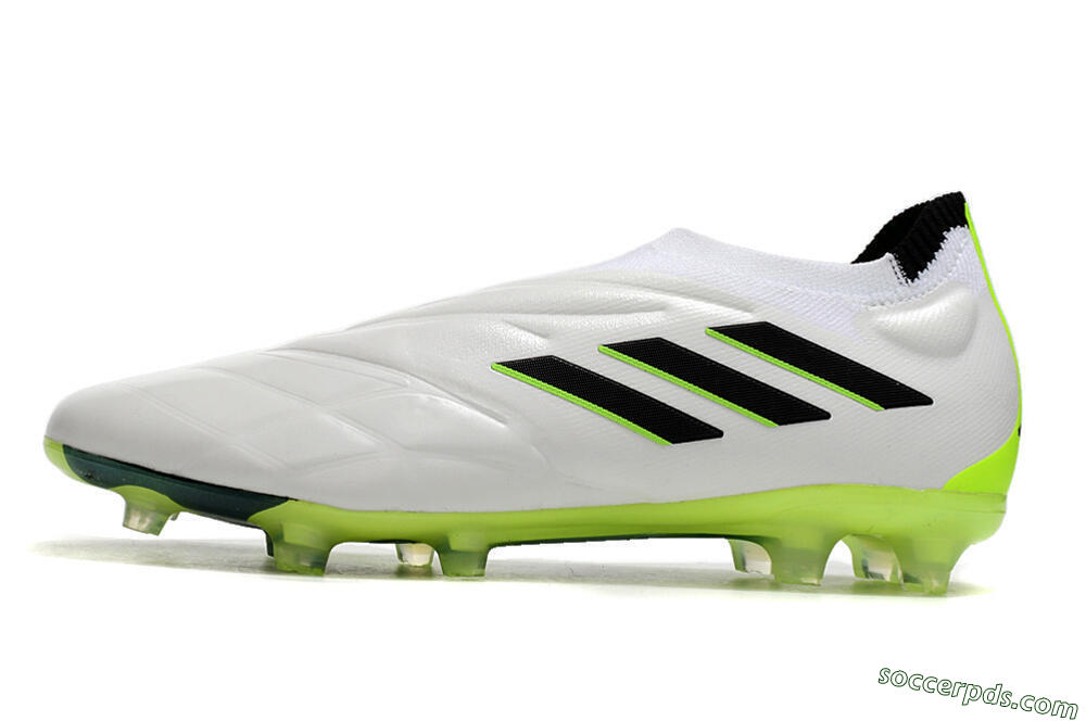 Adidas Copa Pure+ FG Low-Tops Football Boots - White/Black/Green 2