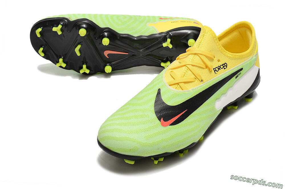 Nike Phantom GX Academy FG Low-Tops Football Boots - Green/Black/White/Yellow 3