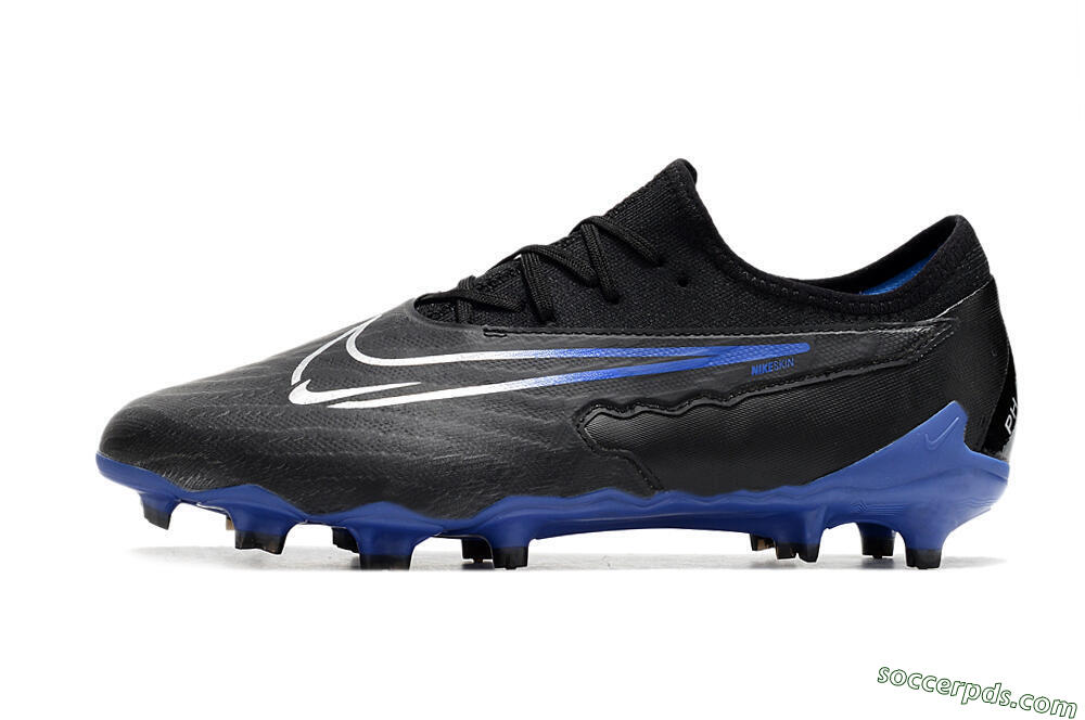 Nike Phantom GX Academy FG Low-Tops Football Boots - Black/White/Blue 2