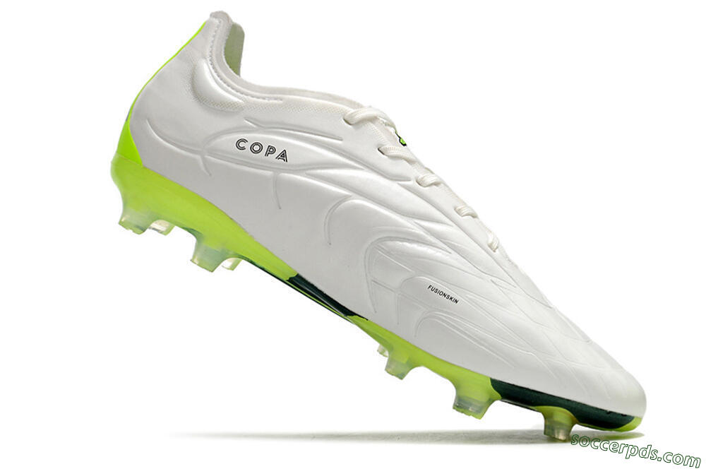 Adidas Copa Pure.1 FG Low-Tops Football Boots - White/Black/Green 4