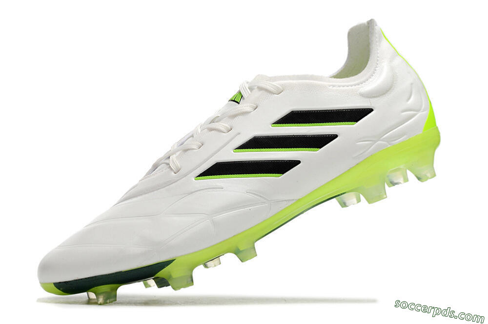 Adidas Copa Pure.1 FG Low-Tops Football Boots - White/Black/Green 5