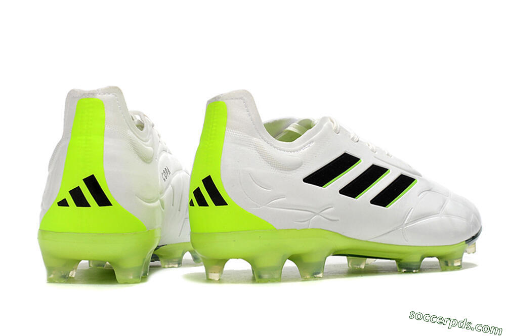Adidas Copa Pure.1 FG Low-Tops Football Boots - White/Black/Green 6