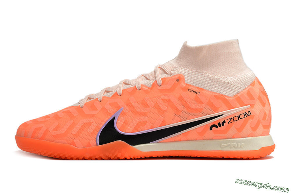 Nike Air Zoom Mercurial Superfly 9 Elite IC High-Tops Football Shoes - Pink/Black/Purple 2
