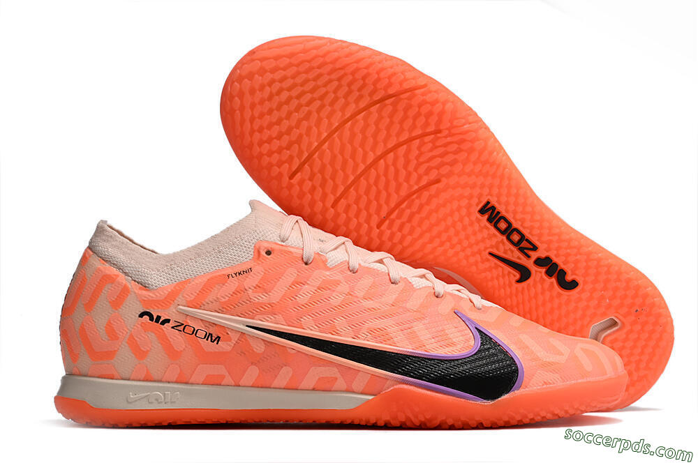 Nike Air Zoom Mercurial Vapor 15 Elite IC Low-Tops Football Shoes - Pink/Black/Purple 1