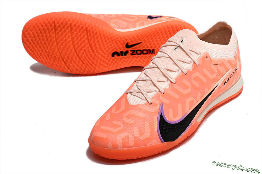 Nike Air Zoom Mercurial Vapor 15 Elite IC Low-Tops Football Shoes - Pink/Black/Purple 3