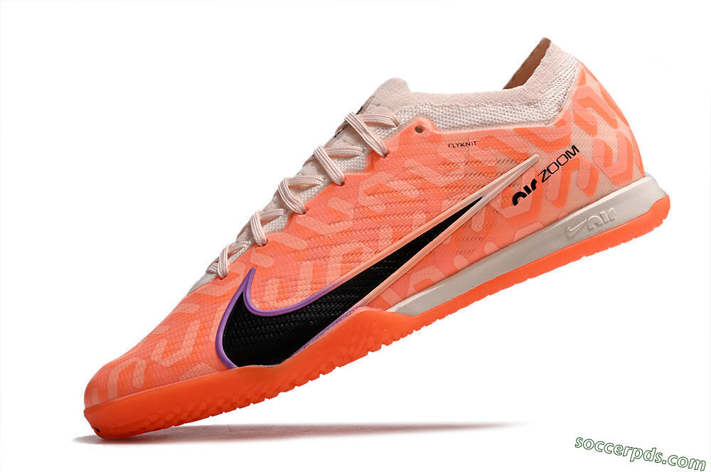 Nike Air Zoom Mercurial Vapor 15 Elite IC Low-Tops Football Shoes - Pink/Black/Purple 5