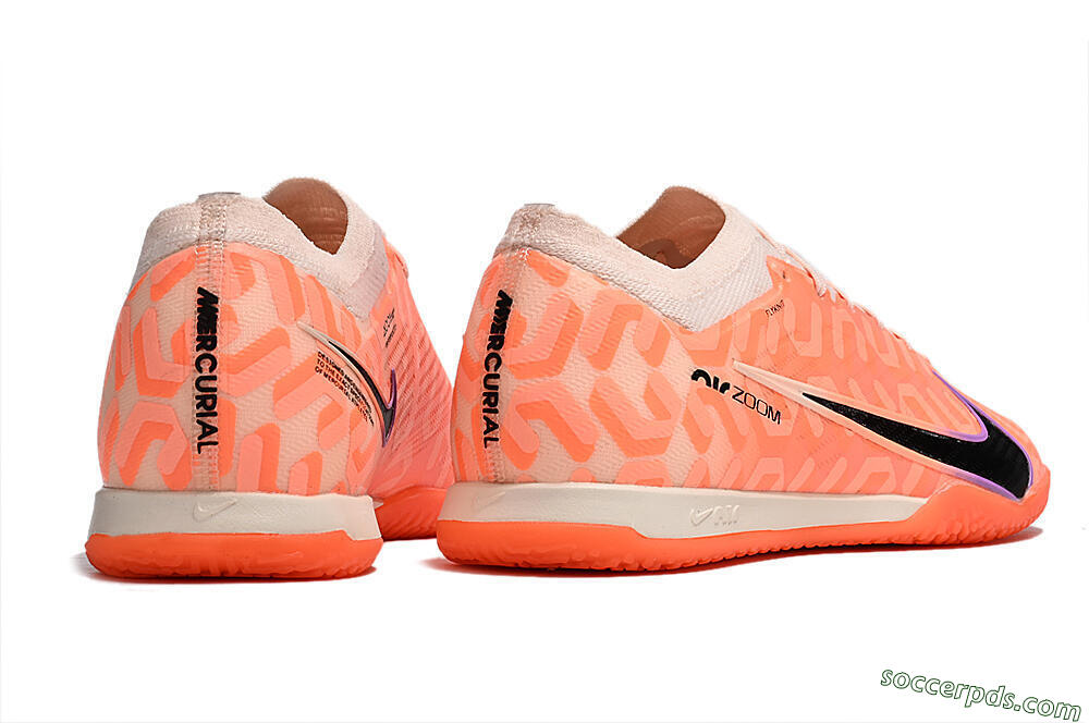 Nike Air Zoom Mercurial Vapor 15 Elite IC Low-Tops Football Shoes - Pink/Black/Purple 6