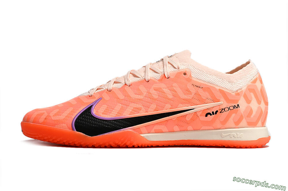 Nike Air Zoom Mercurial Vapor 15 Elite IC Low-Tops Football Shoes - Pink/Black/Purple 2