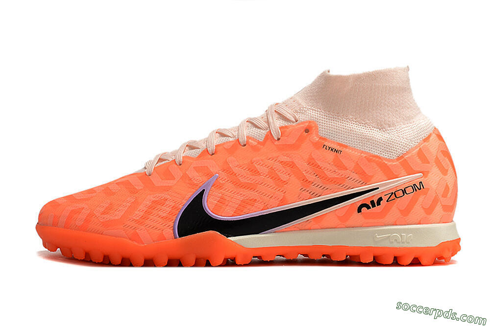 Nike Air Zoom Mercurial Superfly 9 Elite TF High-Tops Football Shoes - Pink/Black/Purple 2