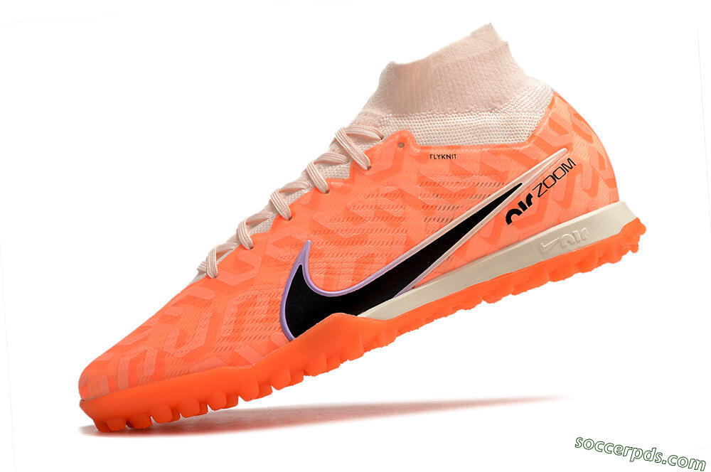 Nike Air Zoom Mercurial Superfly 9 Elite TF High-Tops Football Shoes - Pink/Black/Purple 5