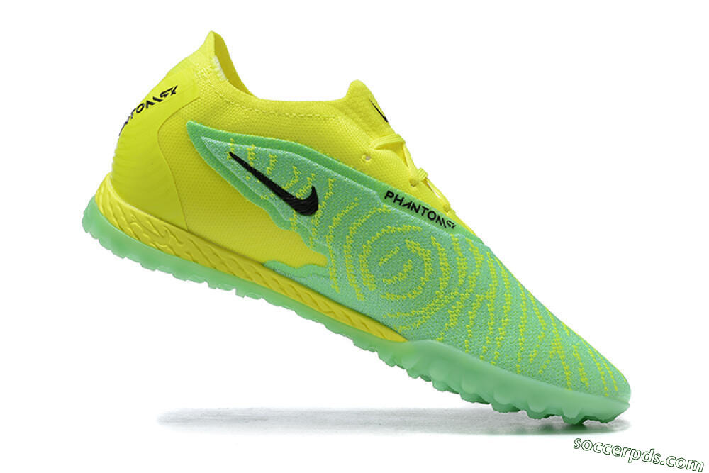 Nike Phantom GX Elite TF Low-Tops Football Shoes - Green/Black/Yellow 6