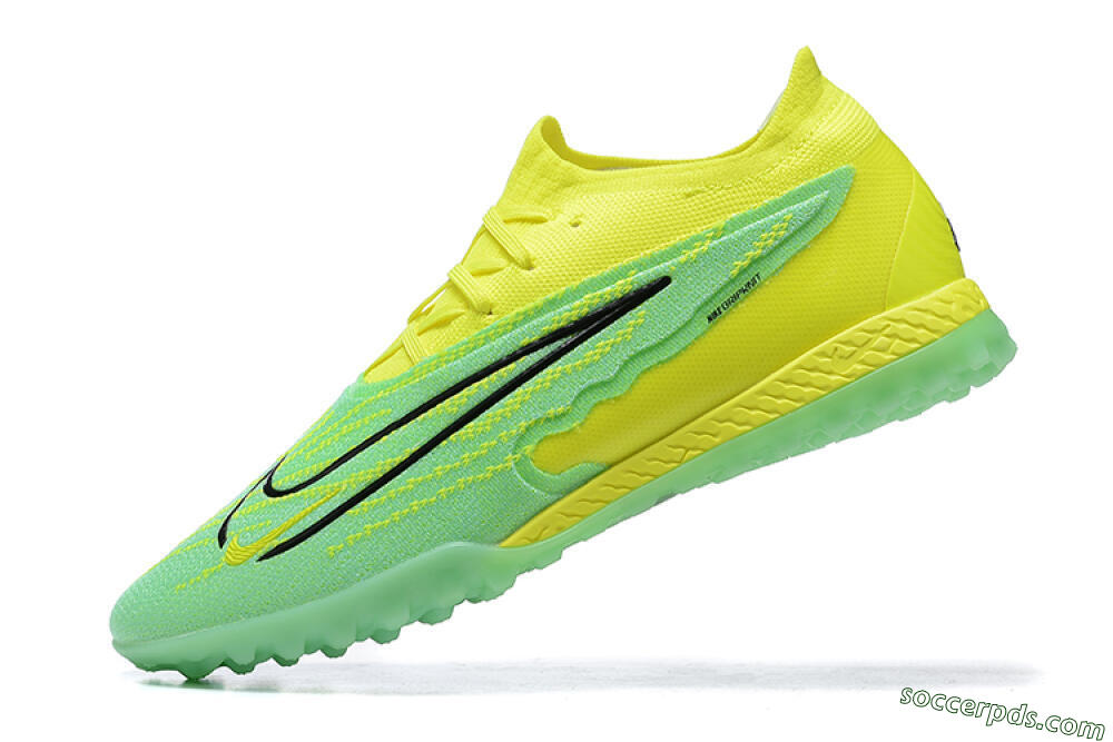 Nike Phantom GX Elite TF Low-Tops Football Shoes - Green/Black/Yellow 7
