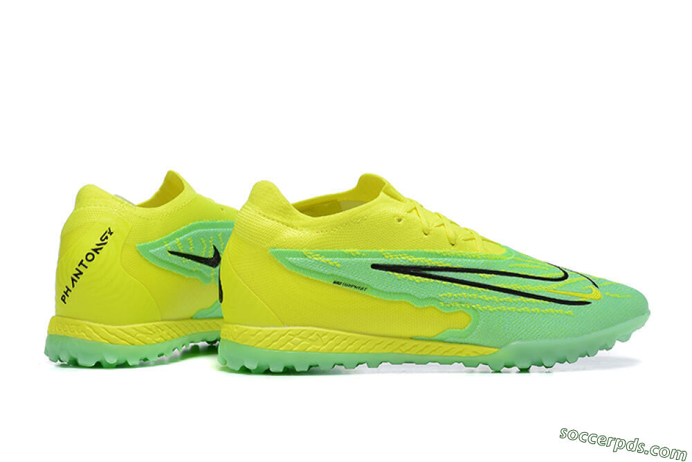 Nike Phantom GX Elite TF Low-Tops Football Shoes - Green/Black/Yellow 8