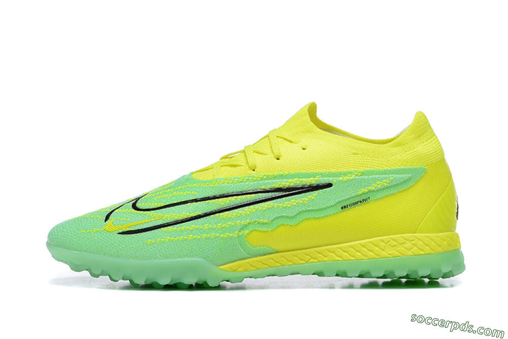 Nike Phantom GX Elite TF Low-Tops Football Shoes - Green/Black/Yellow 2