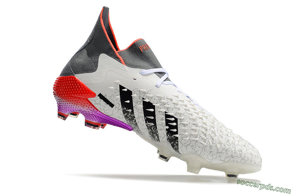 Adidas Predator Freak.1 FG High-Tops Football Boots - White/Grey/Red 4