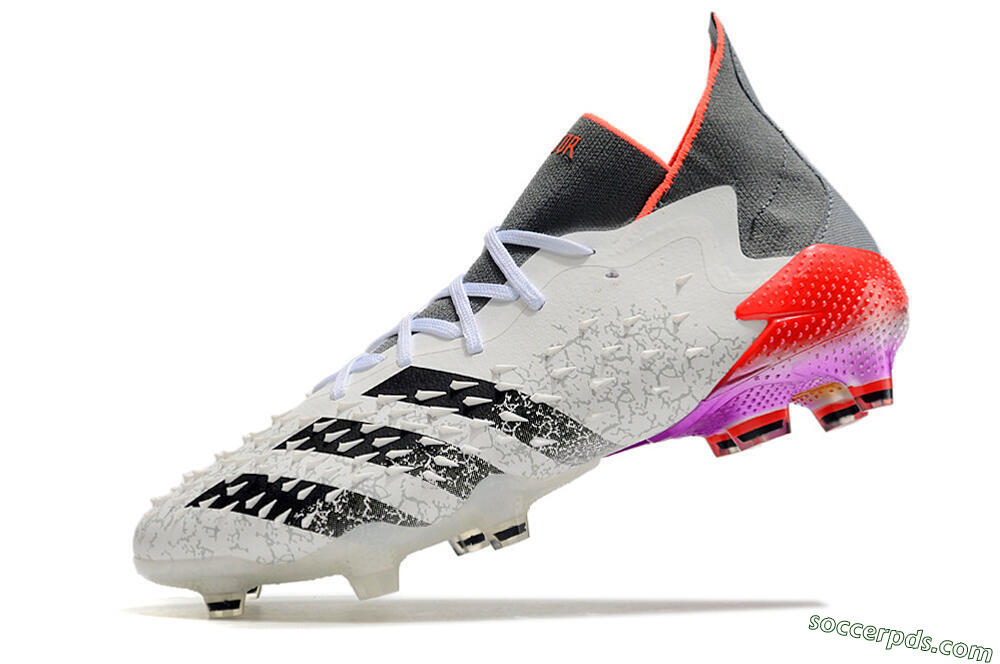Adidas Predator Freak.1 FG High-Tops Football Boots - White/Grey/Red 5