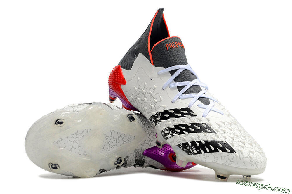 Adidas Predator Freak.1 FG High-Tops Football Boots - White/Grey/Red 3