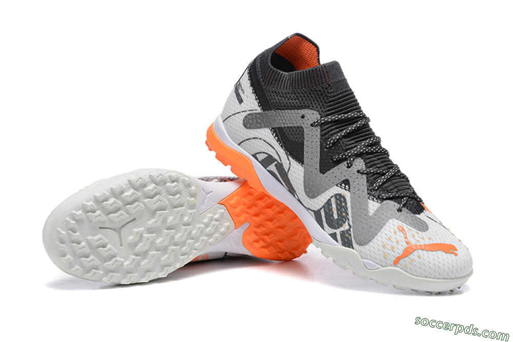 Puma Ultra Ultimate TF Low-Tops Football Shoes - White/Grey/Orange 4
