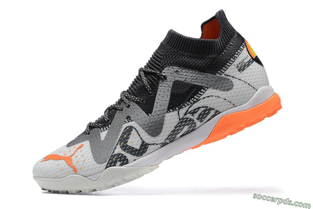 Puma Ultra Ultimate TF Low-Tops Football Shoes - White/Grey/Orange 7