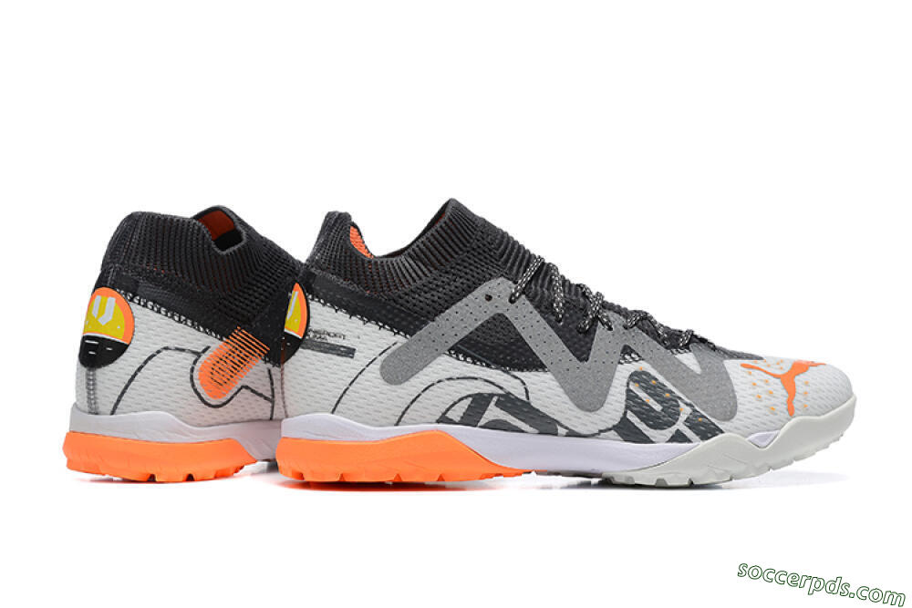 Puma Ultra Ultimate TF Low-Tops Football Shoes - White/Grey/Orange 8
