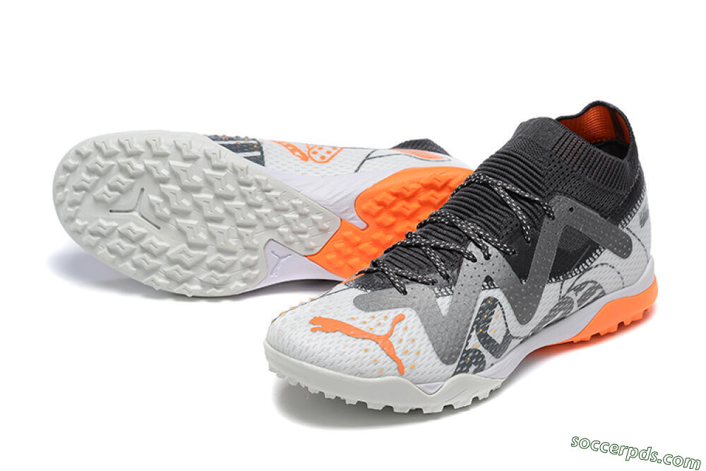 Puma Ultra Ultimate TF Low-Tops Football Shoes - White/Grey/Orange 3