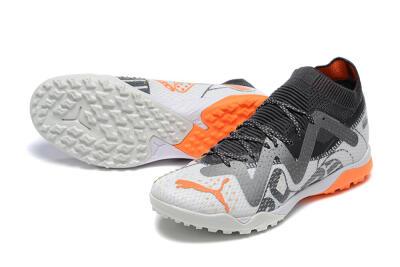 Puma Ultra Ultimate TF Low-Tops Football Shoes - White/Grey/Orange