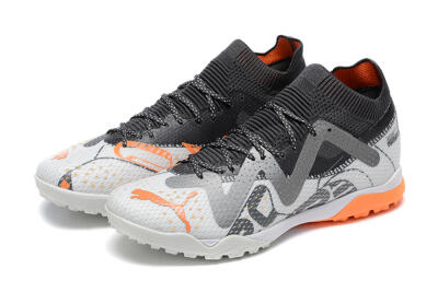 Puma Ultra Ultimate TF Low-Tops Football Shoes - White/Grey/Orange