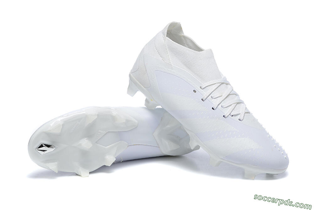 Adidas Predator Accuracy+ FG High-Tops Football Boots - White/White 4