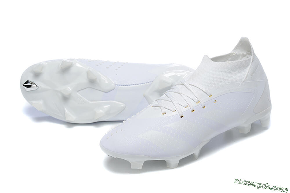 Adidas Predator Accuracy+ FG High-Tops Football Boots - White/White 3