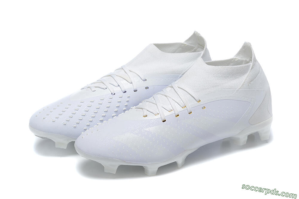 Adidas Predator Accuracy+ FG High-Tops Football Boots - White/White 9