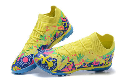 Puma Ultra Ultimate TF Low-Tops Football Shoes - Yellow/Rainbow