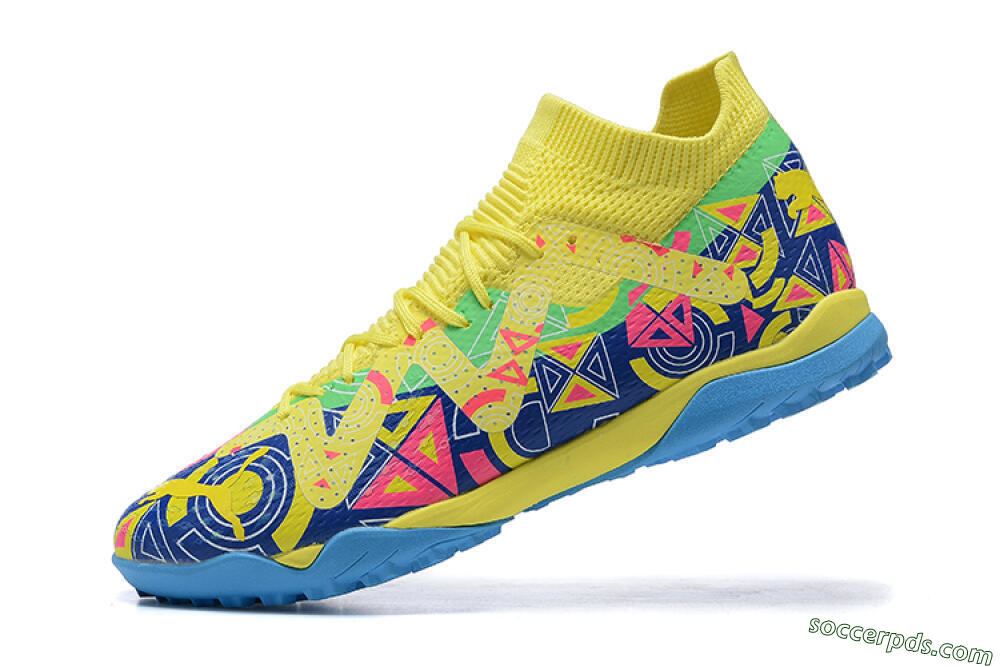 Puma Ultra Ultimate TF Low-Tops Football Shoes - Yellow/Rainbow 7