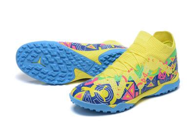 Puma Ultra Ultimate TF Low-Tops Football Shoes - Yellow/Rainbow