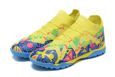 Puma Ultra Ultimate TF Low-Tops Football Shoes - Yellow/Rainbow