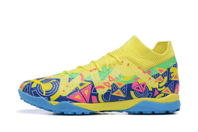 Puma Ultra Ultimate TF Low-Tops Football Shoes - Yellow/Rainbow