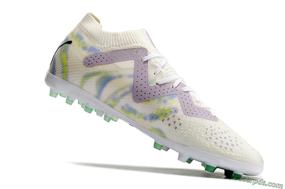 Puma Future Ultimate MG Low-Tops Football Boots - White/Blue/Green 4