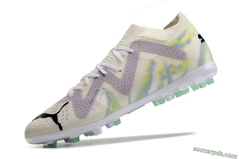 Puma Future Ultimate MG Low-Tops Football Boots - White/Blue/Green 5
