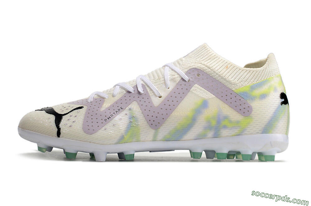 Puma Future Ultimate MG Low-Tops Football Boots - White/Blue/Green 2
