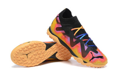 Puma Ultra Ultimate TF Low-Tops Football Shoes - Black/Yellow/Pink/Purple